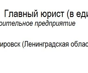 Главный юрист